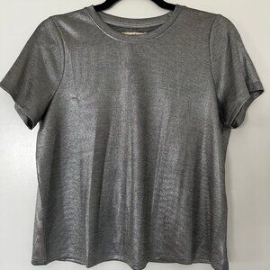 Porridge Metallic Silver Short Sleeve Tee (small)